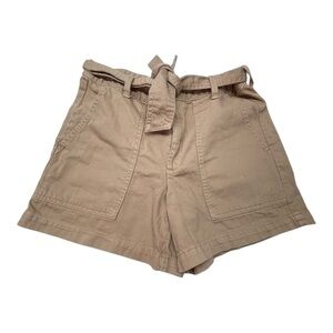 Banana Republic Women's Tie Waist Shorts Color Ice Latte Brown Size 6